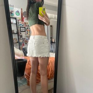 Free People White Micro Mini Skirt